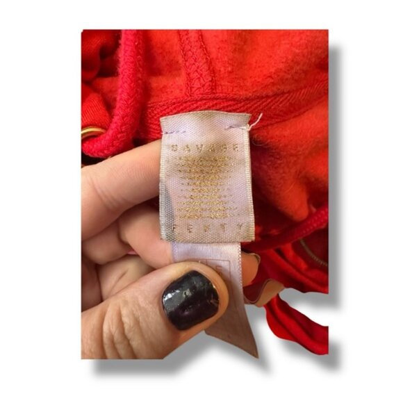 Women’s S Savage X Fenty Goji Berry Red FOREVER SAVAGE HOODED ONESIE S 4 6 - Picture 9 of 16